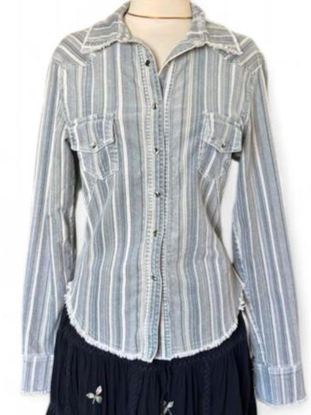 Y2K vintage Riley corduroy western snap button shirt